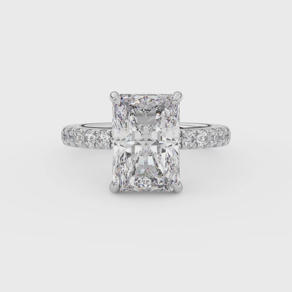 Sarah Pave Radiant Engagement Ring