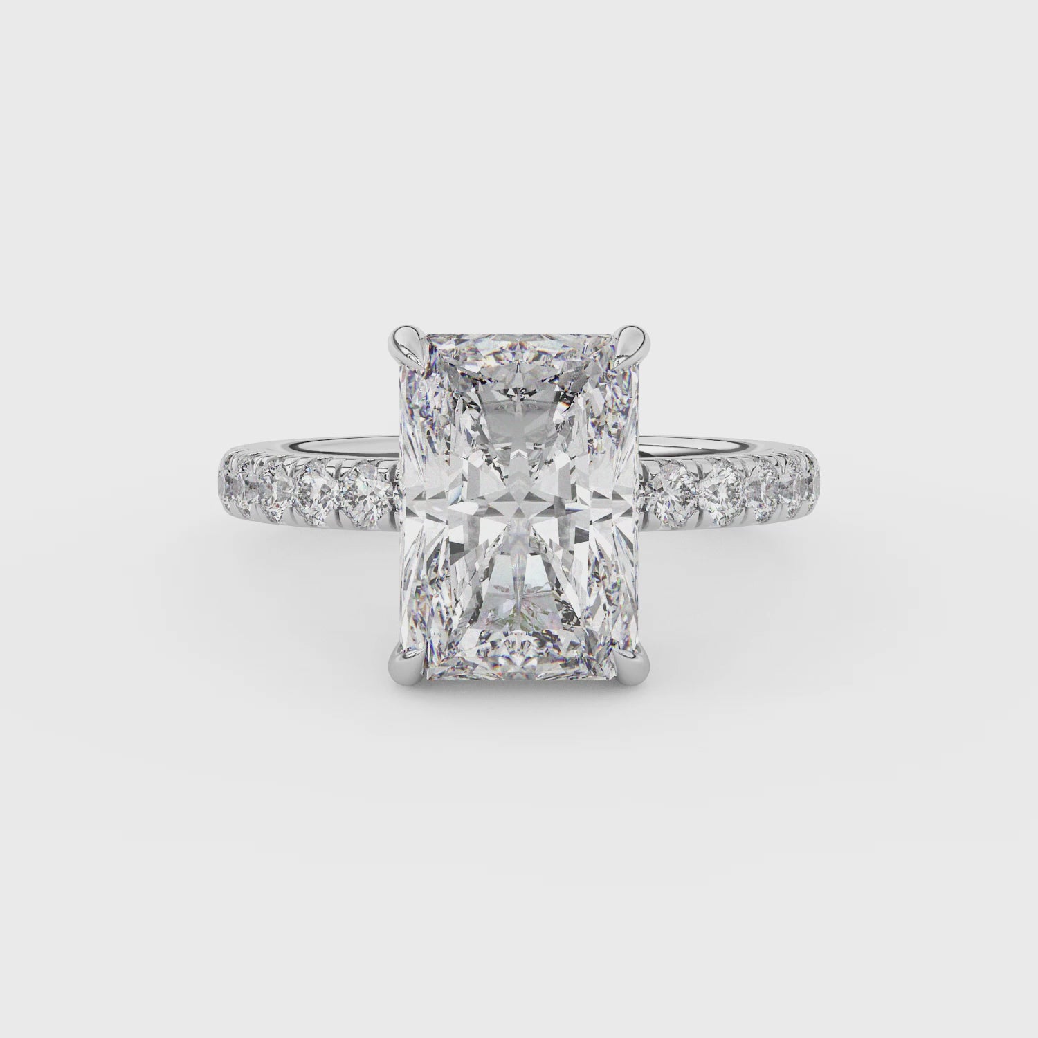 Sarah Pave Radiant Engagement Ring