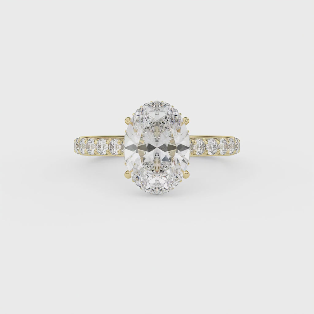 Isabella European Shank Oval Engagement Ring