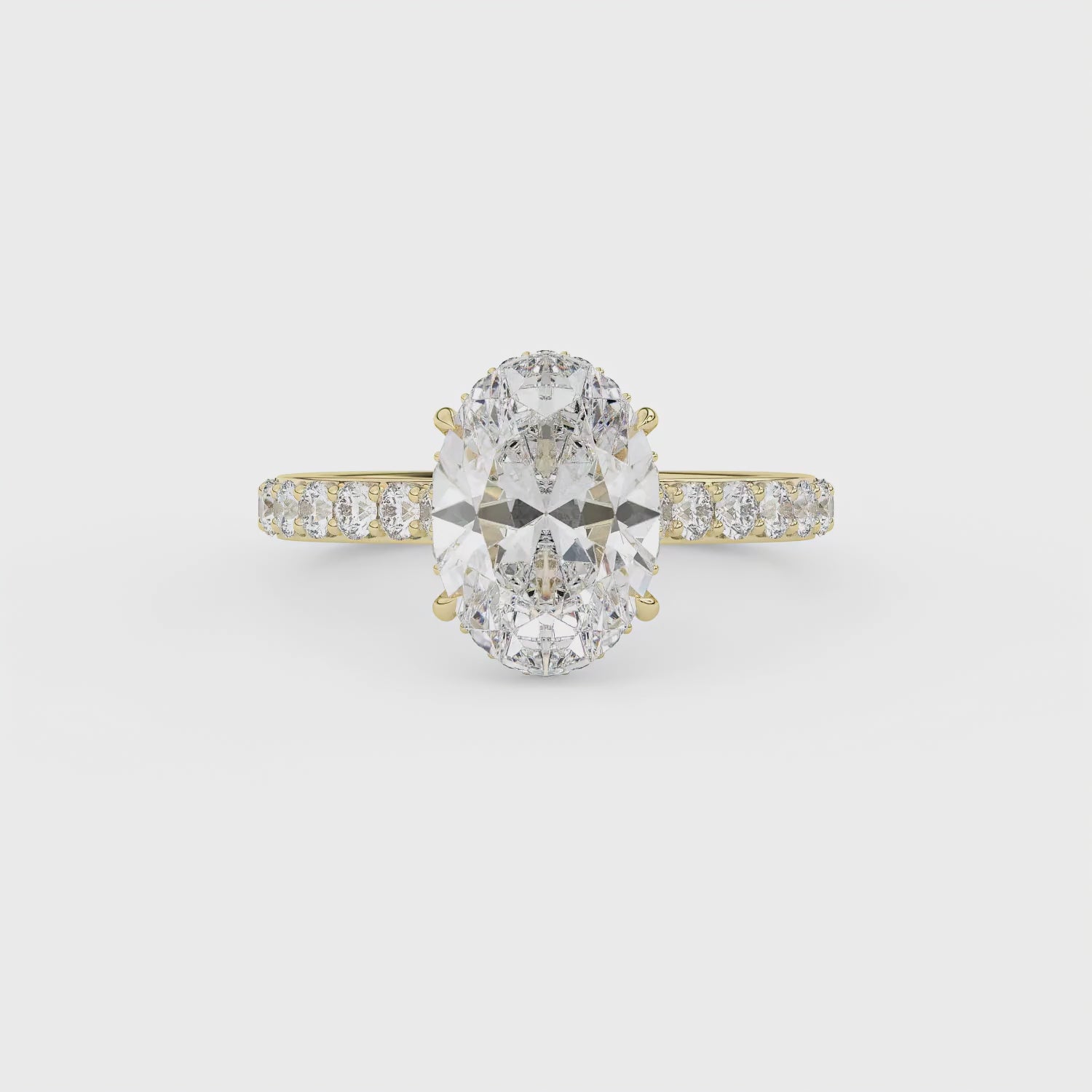 Isabella European Shank Oval Engagement Ring